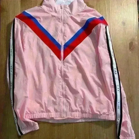 Victoria’s Secret Pink Aviator Style Jacket Windbreaker Medium - Picture 2 of 13